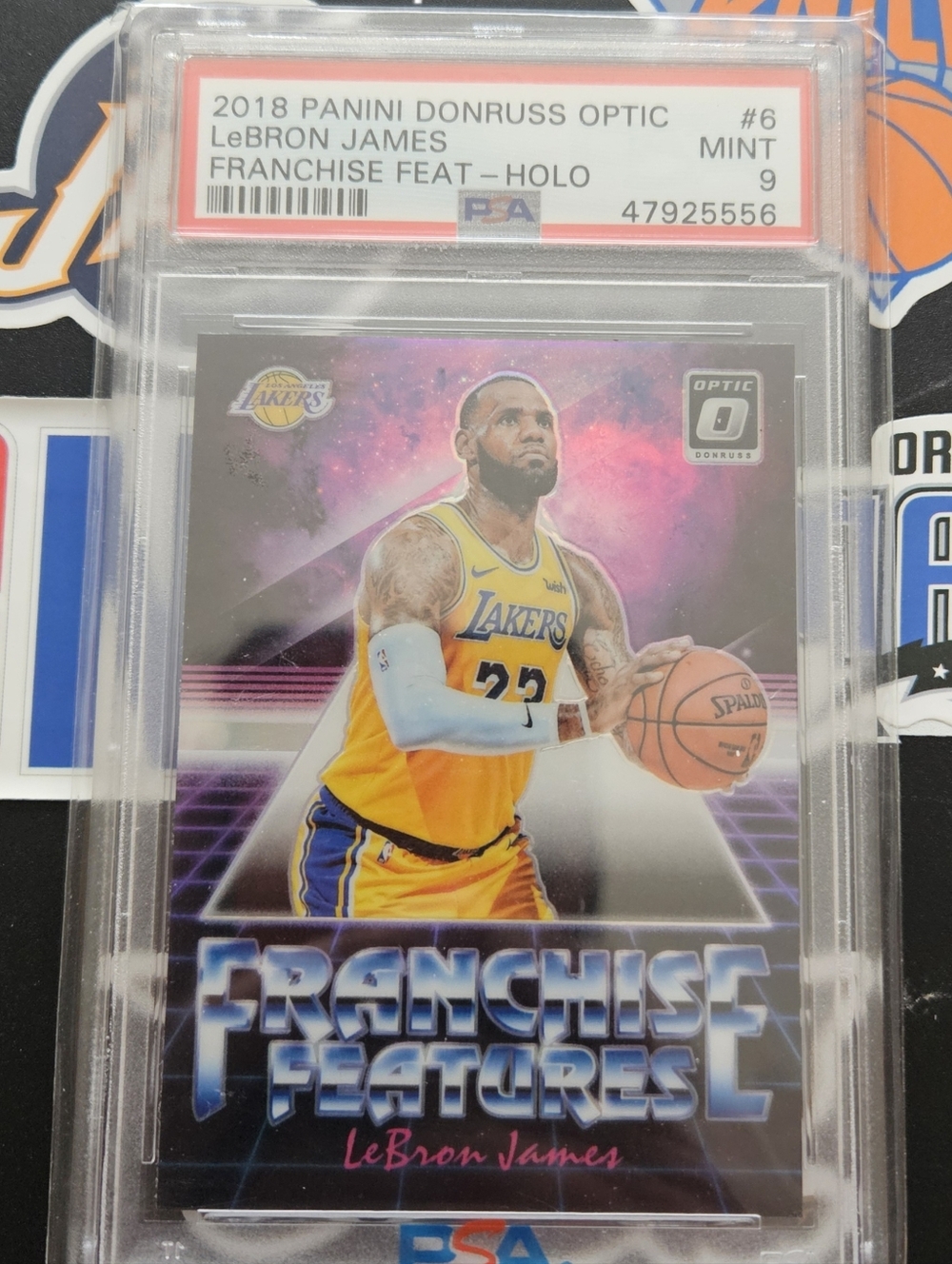 Panini Lakers Yellow & Purple LeBron James Franchise Features Card